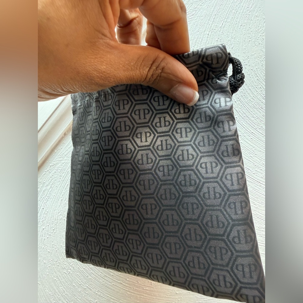 BNWT Philipp Plein Black & White Paisley Leather Credit Cards Holder / Wallet - Picture 14 of 16